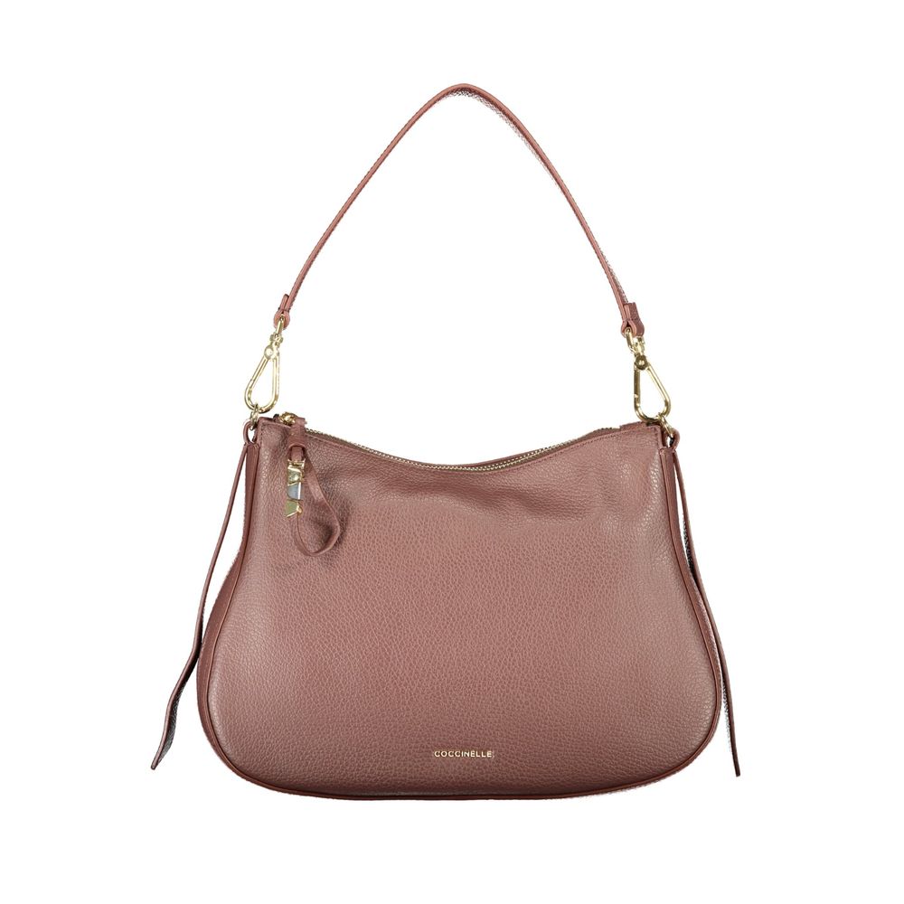 Indulge in the timeless elegance of the Coccinelle Brown Leather Handbag, a masterpiece of craftsmanship that embodies sophistication and allure for the discerning individual.