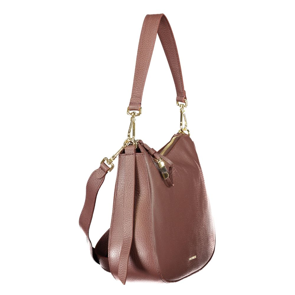 Indulge in the elegance of the Coccinelle Brown Leather Handbag, a symbol of refined craftsmanship and timeless style, perfect for the discerning individual.