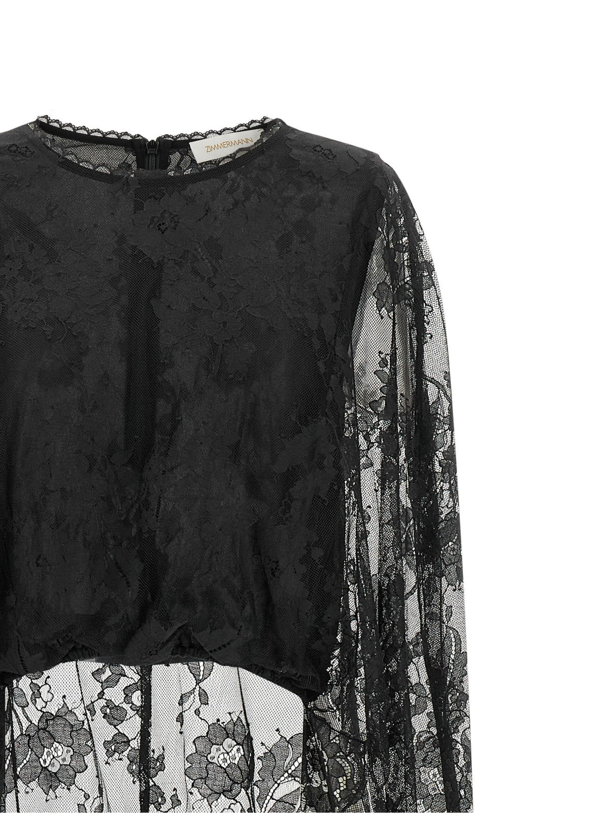 Zimmermann Black Polyamide Tank Top - Haute Couture Elegance