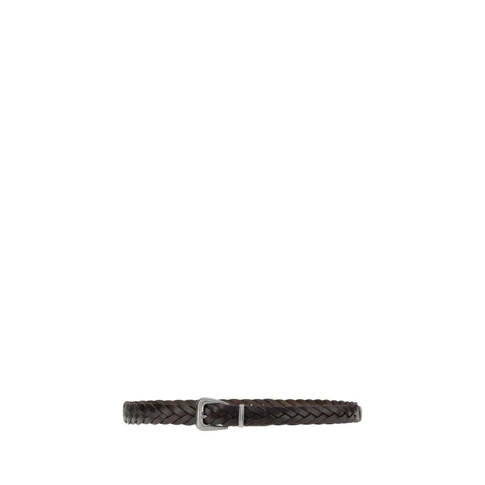 Brunello Cucinelli Brown Calf Leather Belt - Timeless Luxury