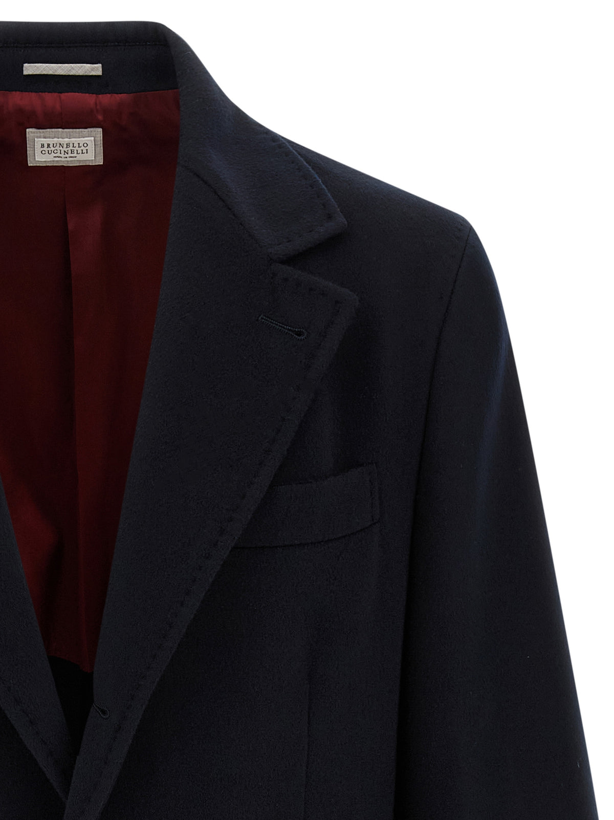 Discover the Brunello Cucinelli Blue Virgin Wool Coat, a masterpiece of Italian tailoring that exudes sophistication and timeless elegance, perfect for the discerning individual.