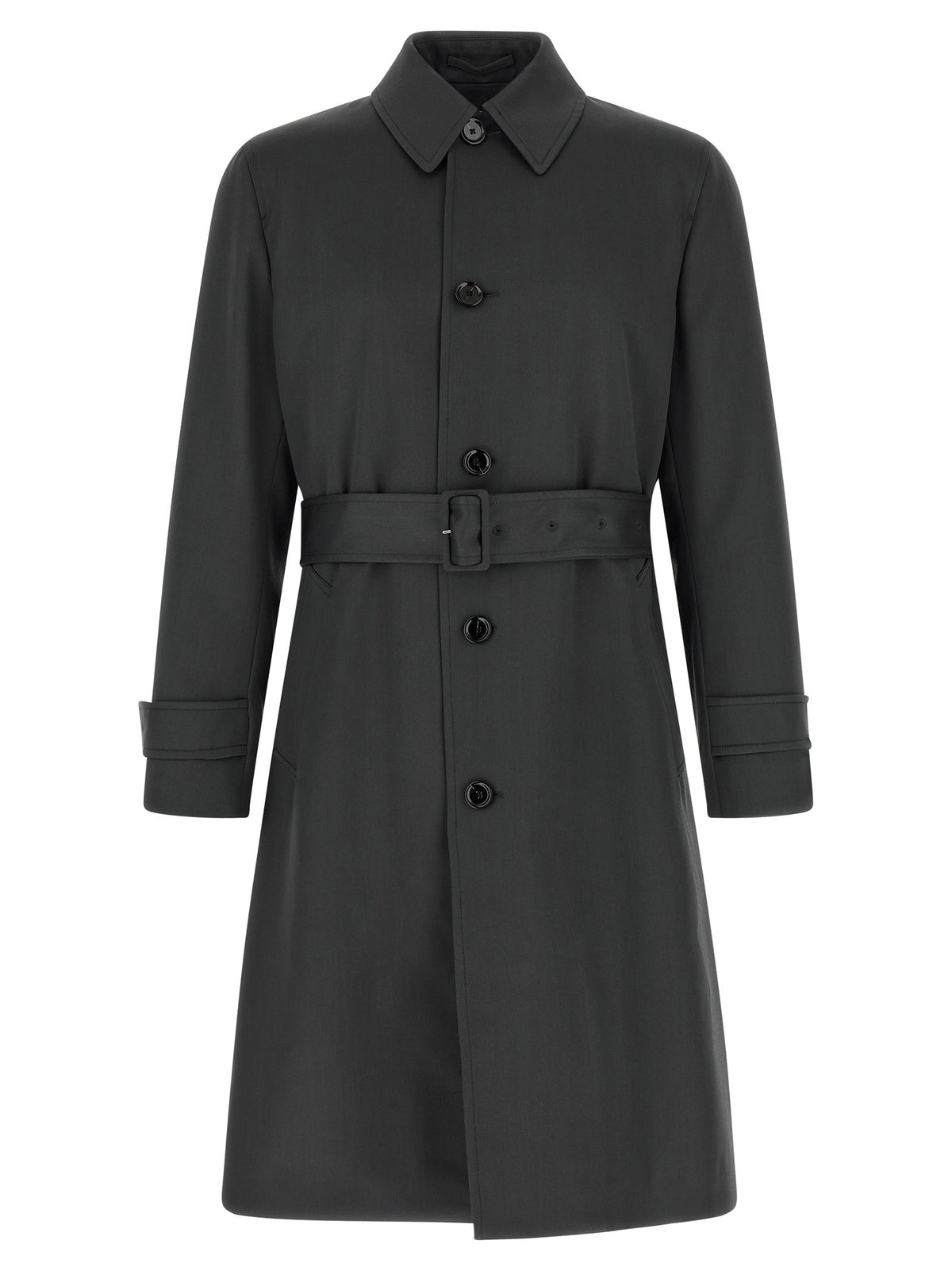 Lardini Gray Virgin Wool Coat