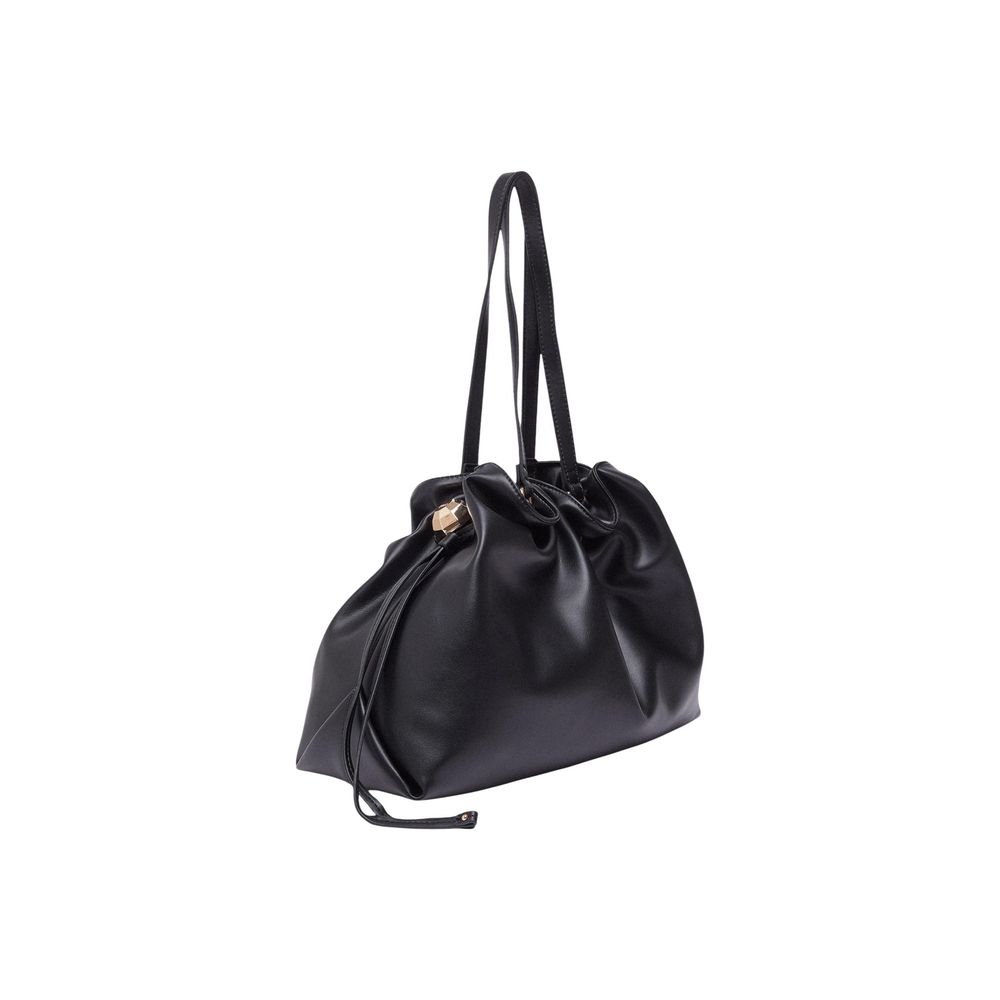 Elevate your style with the Liu Jo Black Polyethylene Handbag, a masterpiece of 100% polyurethane that embodies timeless luxury and sophisticated versatility for every occasion.