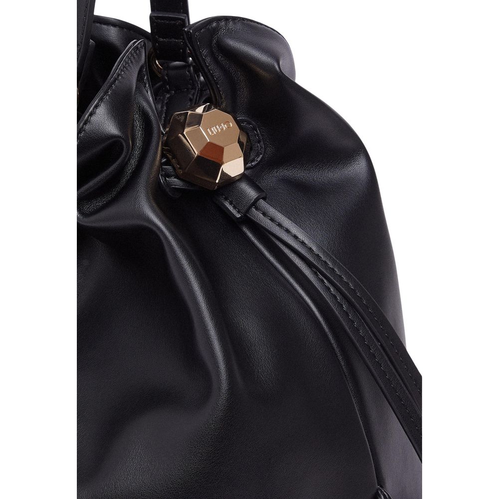 Elevate your style with the Liu Jo Black Polyethylene Handbag, a masterpiece of 100% polyurethane, merging timeless elegance with modern functionality for the discerning individual.