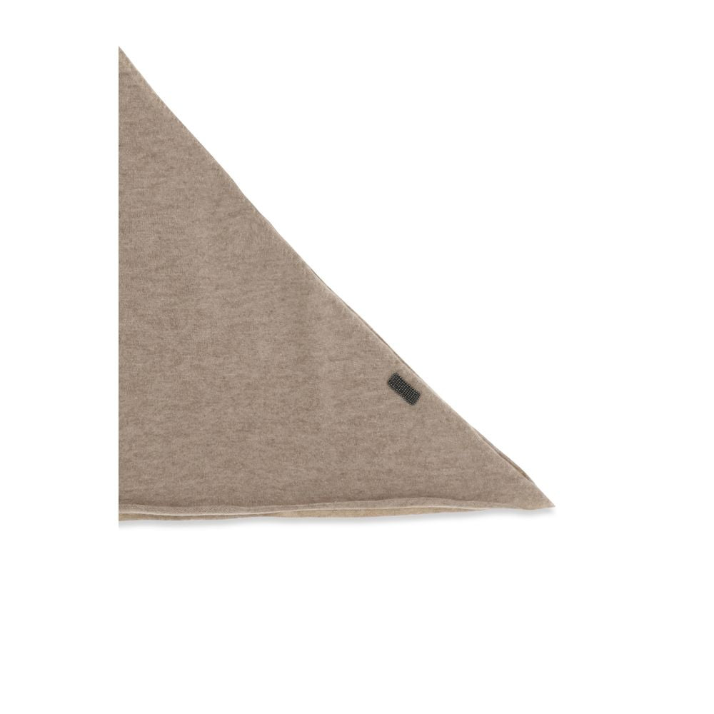 Indulge in the exquisite Brunello Cucinelli Beige Cashmere Scarf, a masterpiece of fine-knit cashmere that elevates your style with timeless elegance and luxurious warmth.