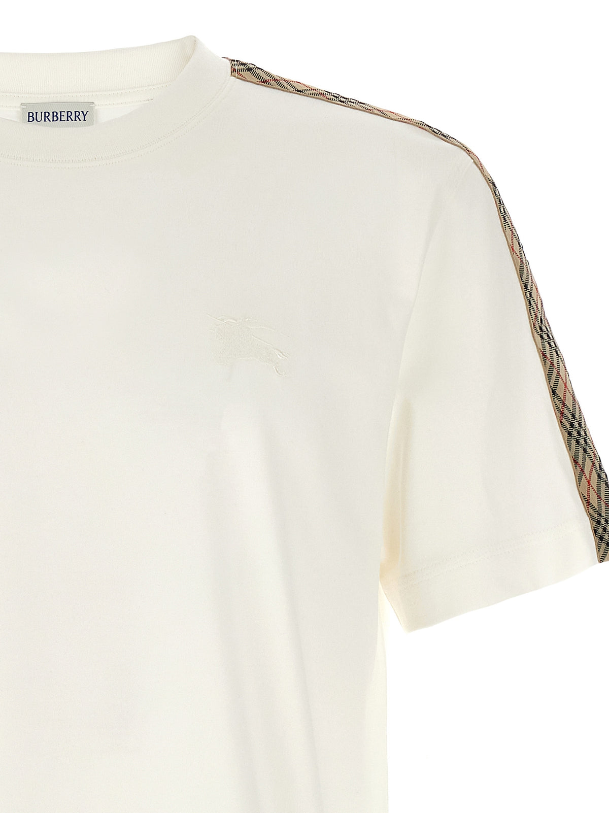 Burberry White Cotton T-Shirt - Timeless Elegance Redefined