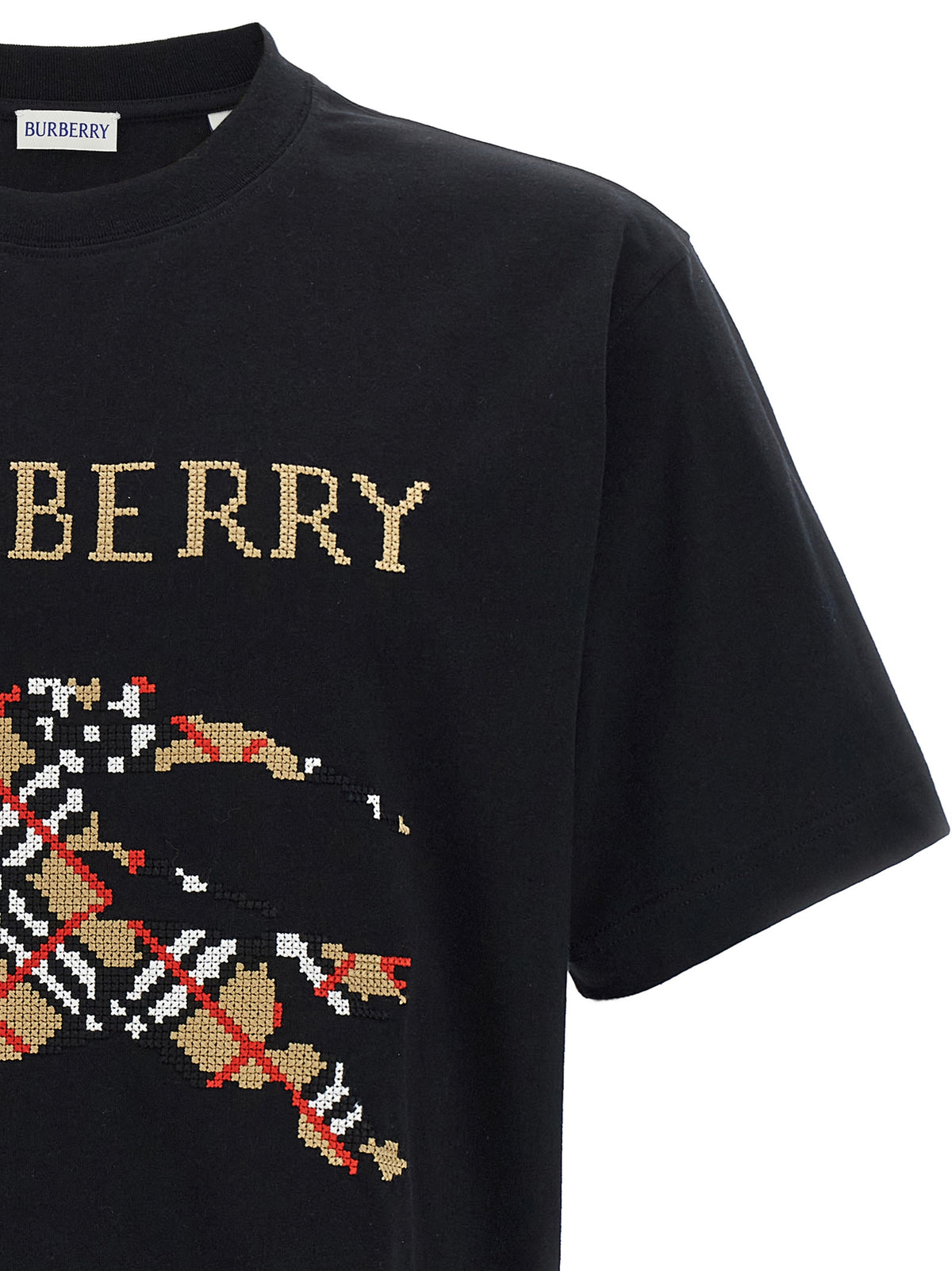 Burberry Black Cotton T-Shirt - Timeless Elegance Redefined