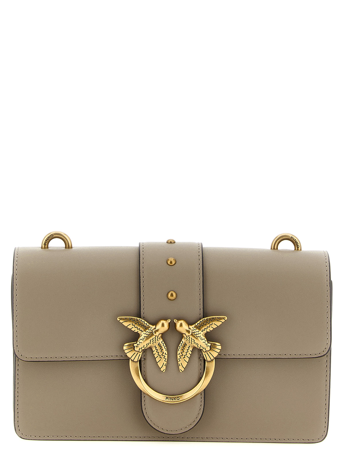 PINKO Gray Calfskin Crossbody Bag - Timeless Luxury Redefined