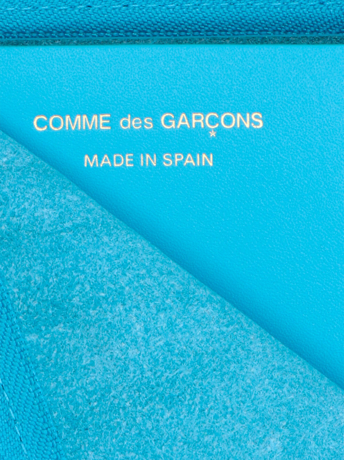 Comme Des Garçons Blue Calfskin Cardholder