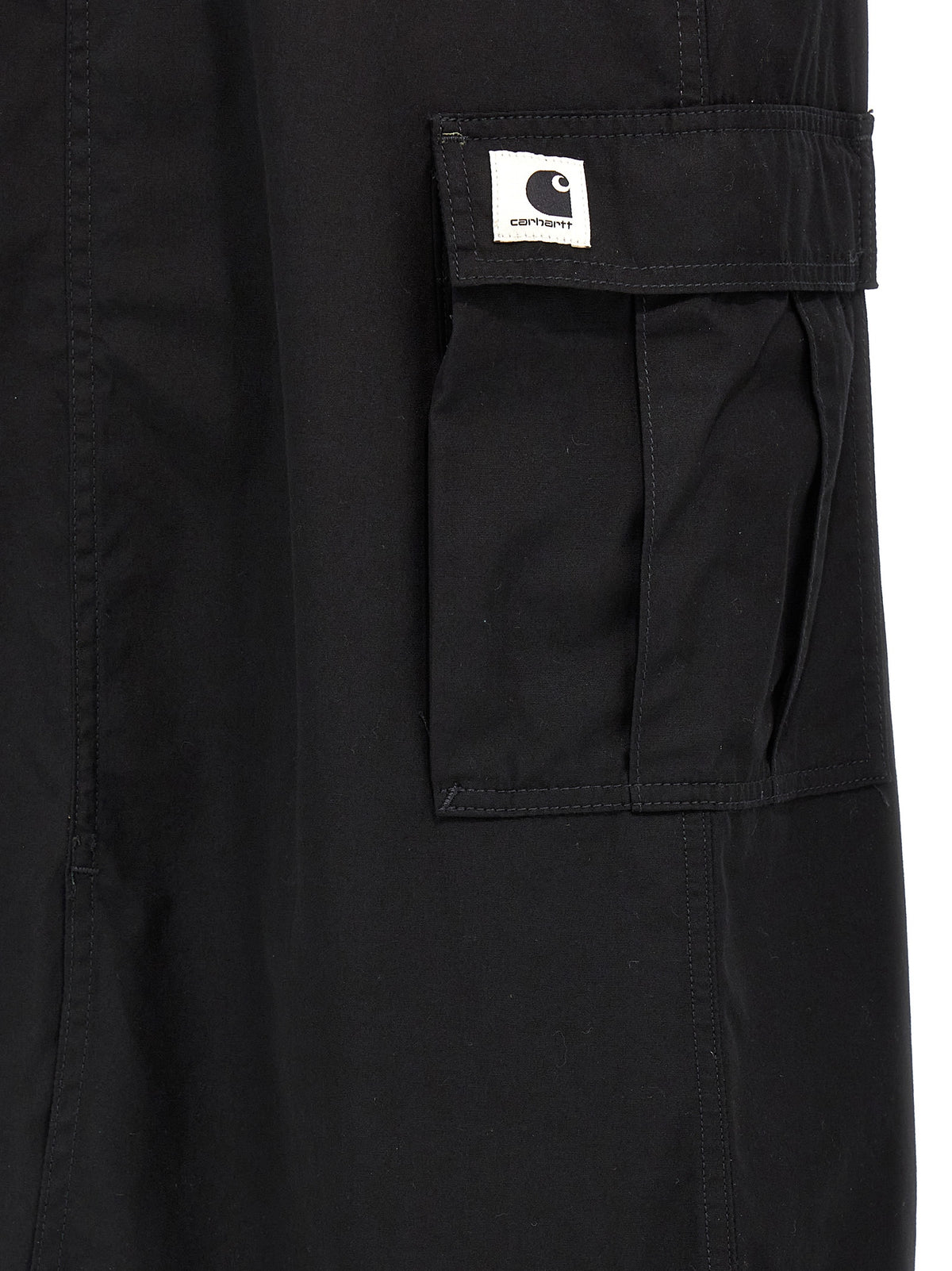 Carhartt Wip Black Cotton Midi Skirt - Timeless Luxury Elegance