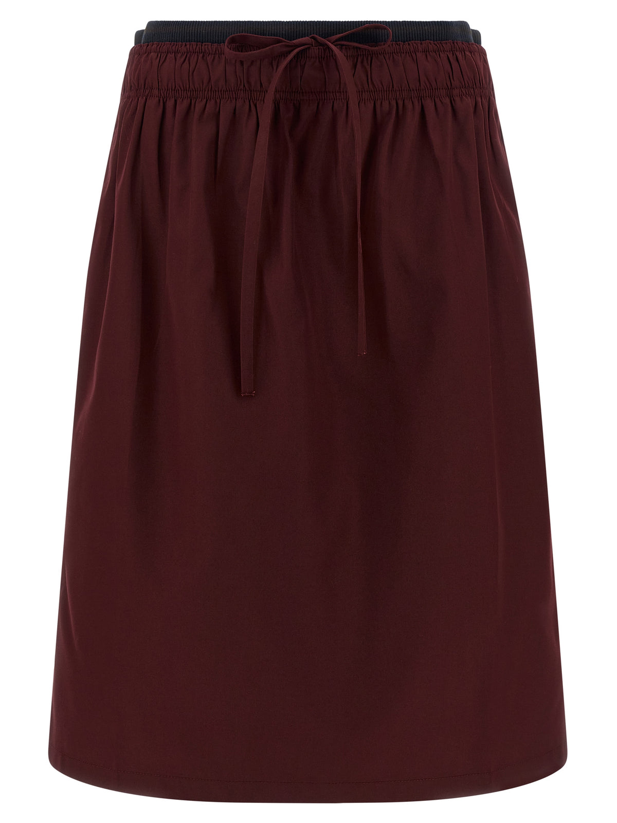 Prada Bordeaux Midi Skirt - Timeless Elegance in Luxury Fashion
