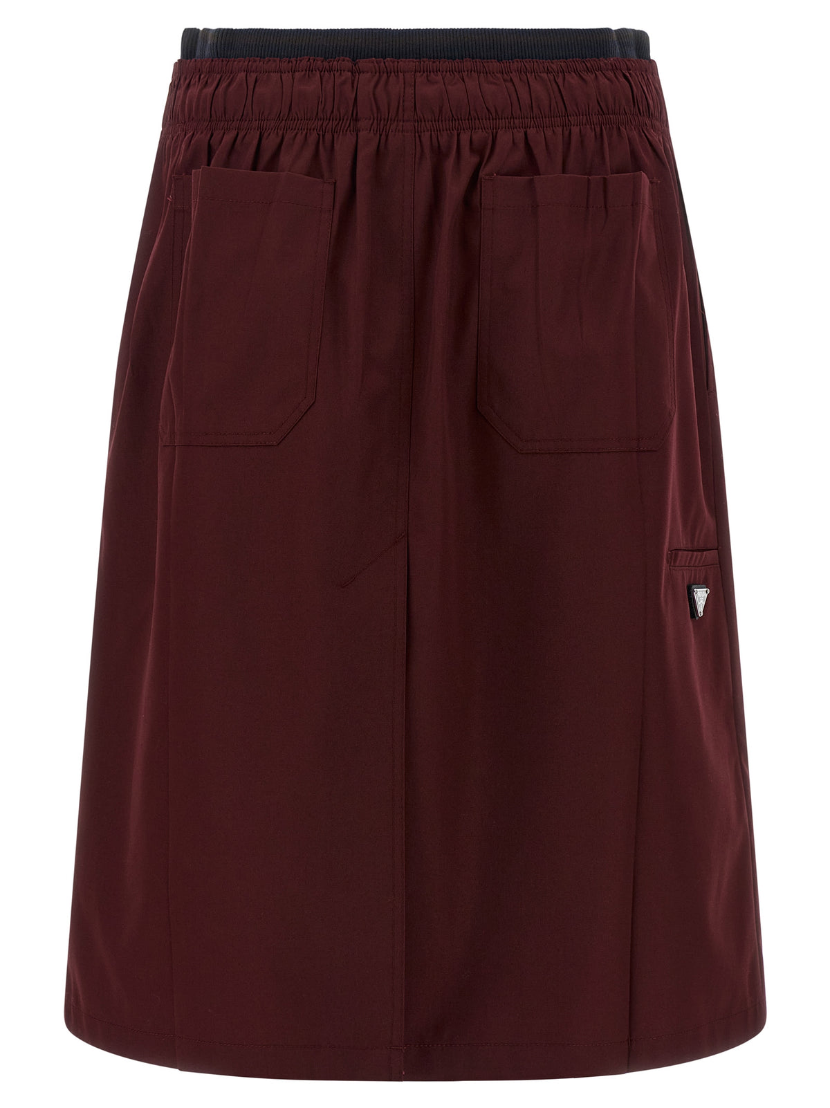 Prada Bordeaux Midi Skirt - Timeless Luxury for the Discerning