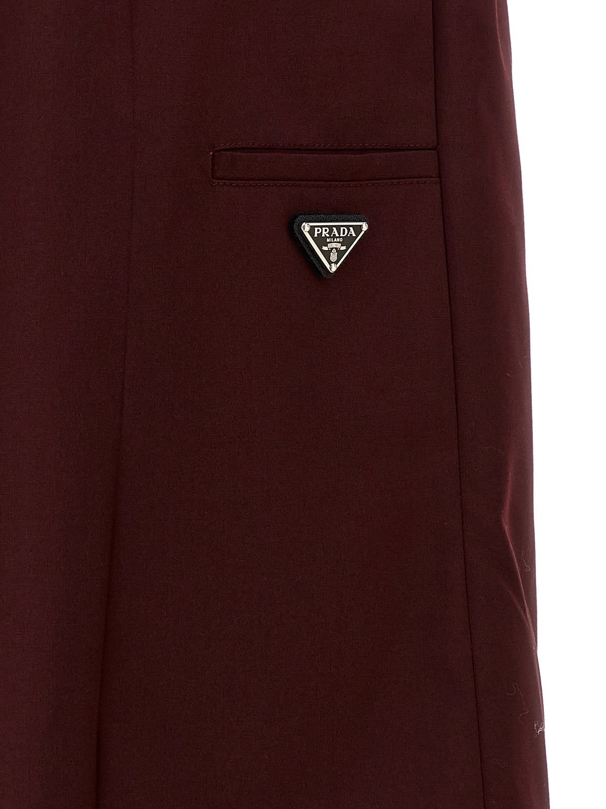 Prada Bordeaux Midi Skirt - Timeless Luxury for the Discerning