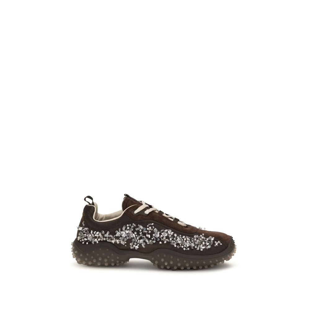 Miu Miu Brown Suede Leather Sneakers - Elevate Your Elegance