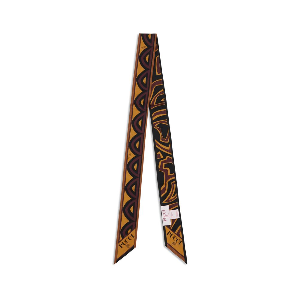 Indulge in the Emilio Pucci Multicolor Silk Scarf, a masterpiece of lightweight silk twill, showcasing exquisite craftsmanship and a captivating graphic pattern for timeless elegance.