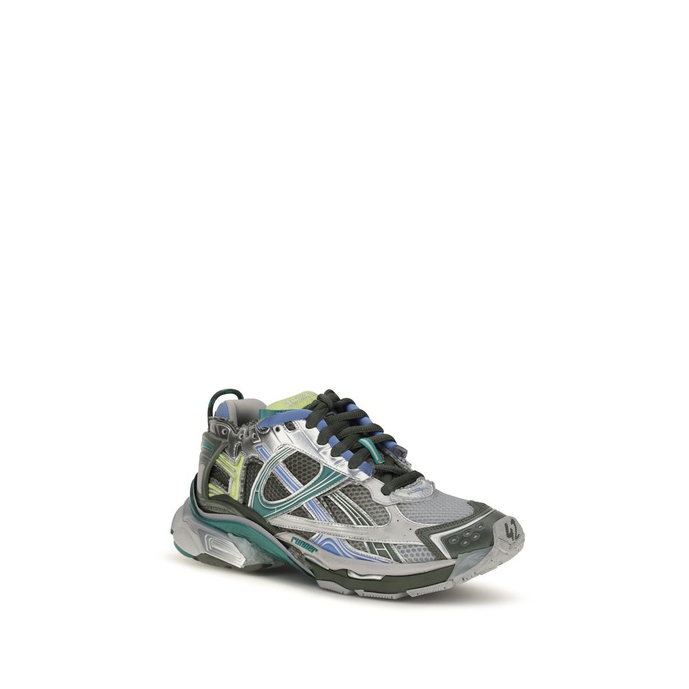Indulge in the exquisite craftsmanship of Balenciaga's Multicolor Polyester Athletic Sneakers, where luxury meets a distinctive, worn-in character for the modern connoisseur.