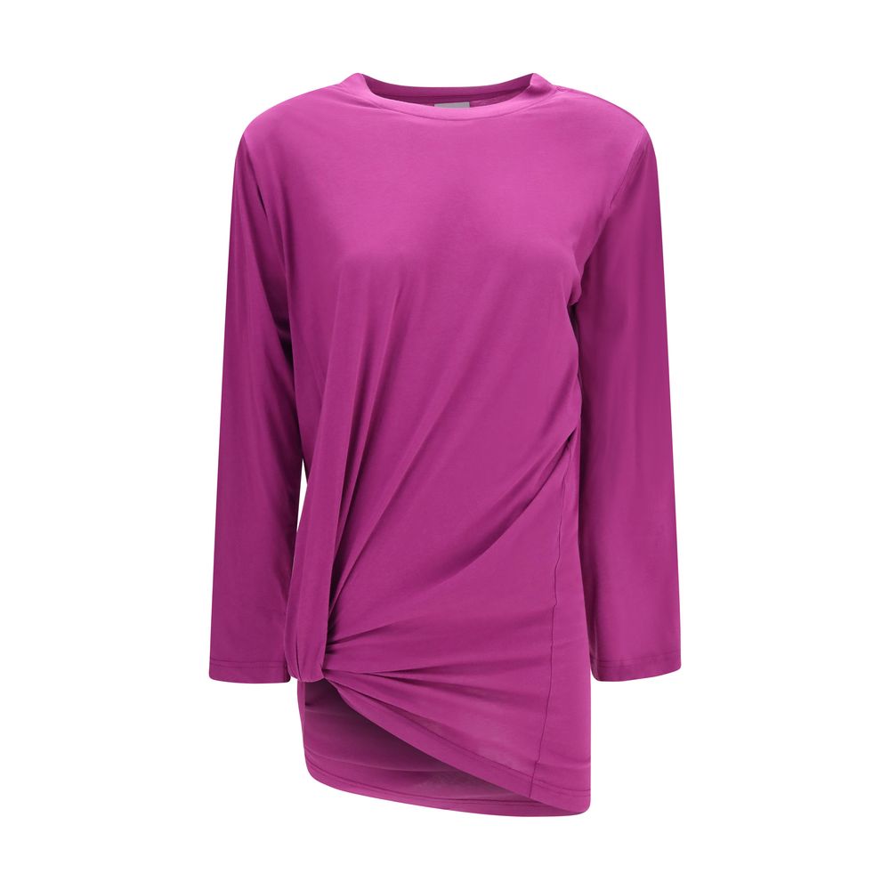 Discover the allure of Balenciaga's Purple Cotton Long Sleeve T-Shirt, where exquisite craftsmanship meets a contemporary silhouette, perfect for the discerning wardrobe.