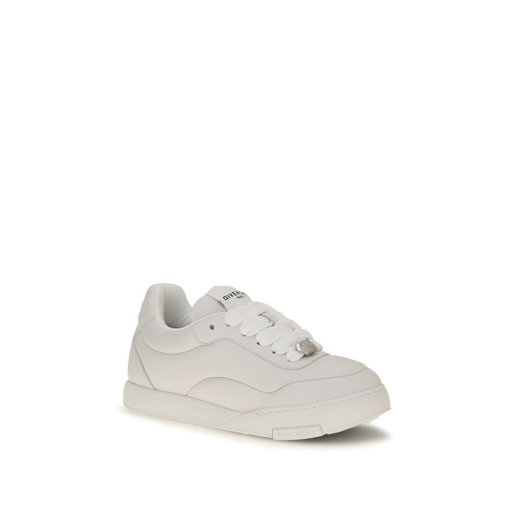 Indulge in the exquisite craftsmanship of Givenchy's White Lamb Ovis Aries Low Top Sneakers, where luxurious lambskin meets effortless elegance for the discerning individual.