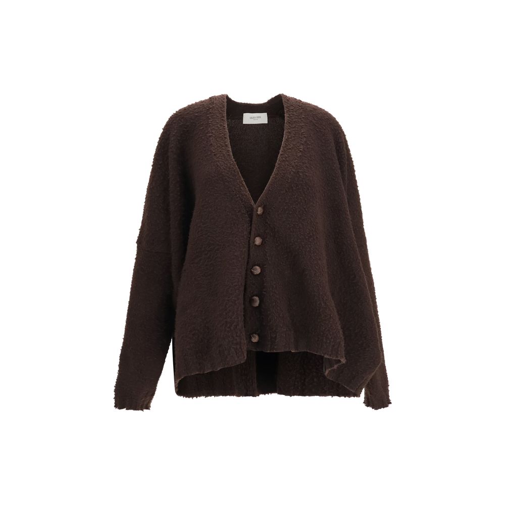 Indulge in the exquisite Golden Goose Brown Wool Oves Aries Cardigan from the Journey Collection, crafted from luxurious 100% wool for a timeless, vintage allure.