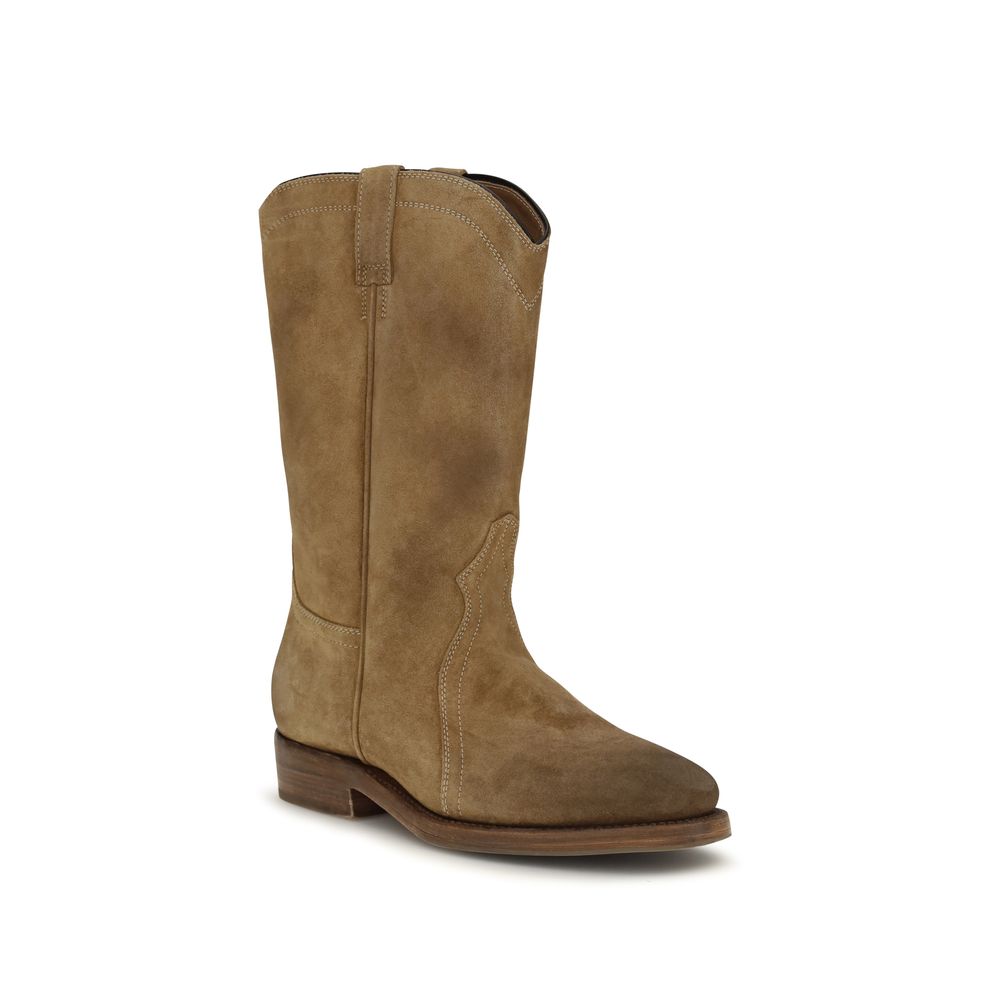 Indulge in the exquisite Bruce suede ankle boots by Jil Sander, crafted from soft calf suede for a minimalist allure that elevates any ensemble with effortless sophistication.