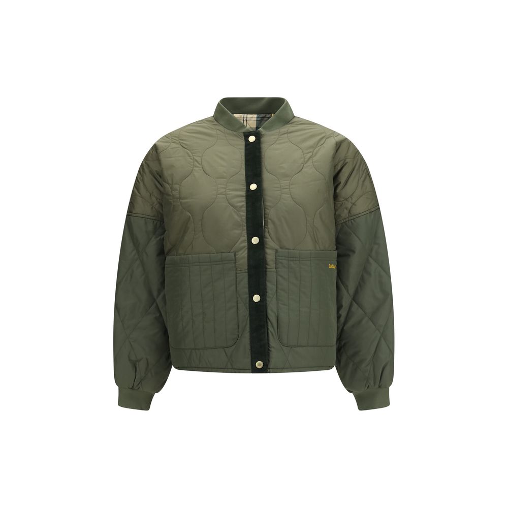 Indulge in the exquisite Barbour Bicolor Polyester Shell Jacket, a reversible masterpiece that embodies luxury and versatility, perfect for the discerning individual.