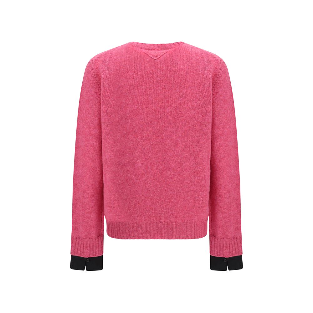 Experience the allure of the Prada Multicolor Wool Oves Aries Sweatshirt, crafted from 100% Merino Wool for unparalleled warmth and sophistication, perfect for any refined occasion.