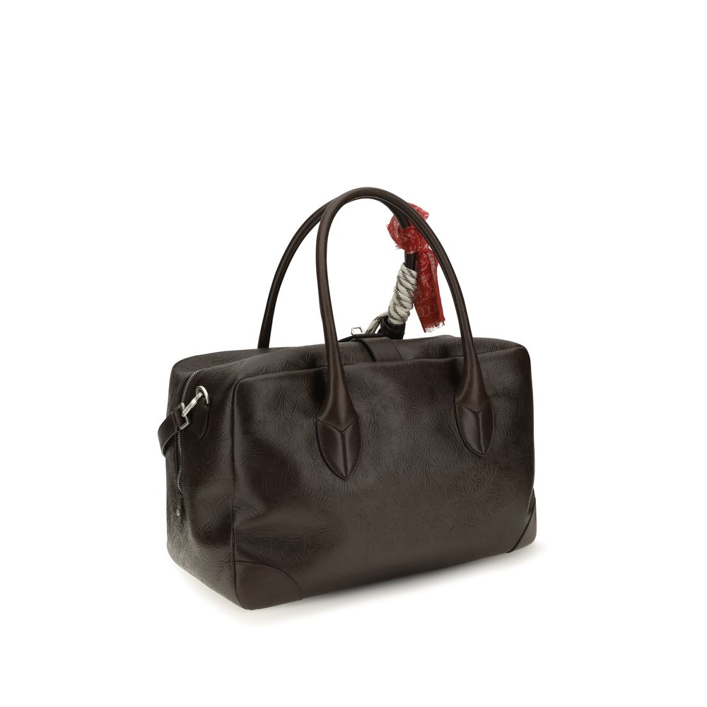 Indulge in the Golden Goose Brown Calf Leather Bos Taurus Handbag, a masterpiece of exquisite craftsmanship and timeless elegance, perfect for the discerning connoisseur.