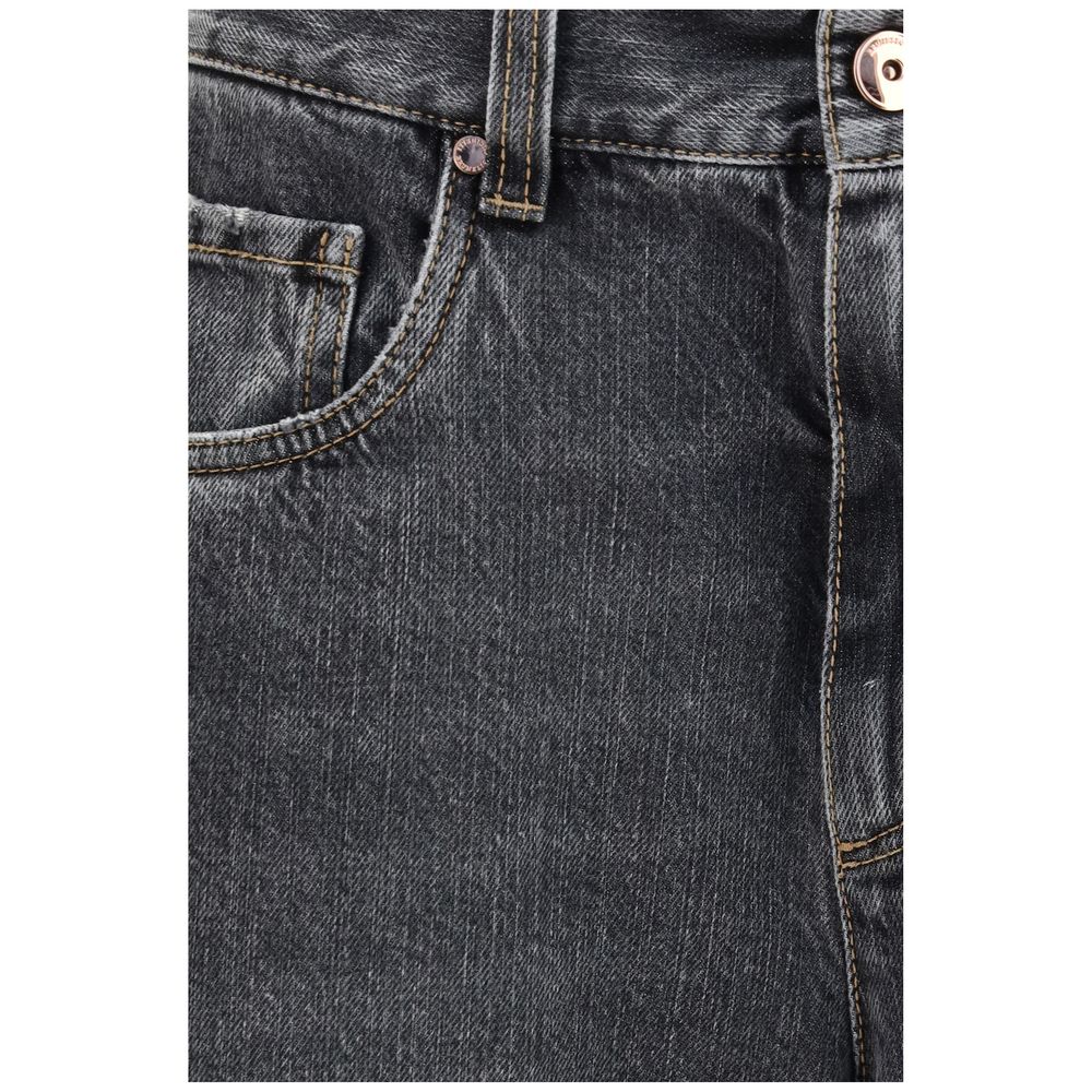 Brunello Cucinelli Gray Cotton Straight-Leg Jeans - Timeless Luxury