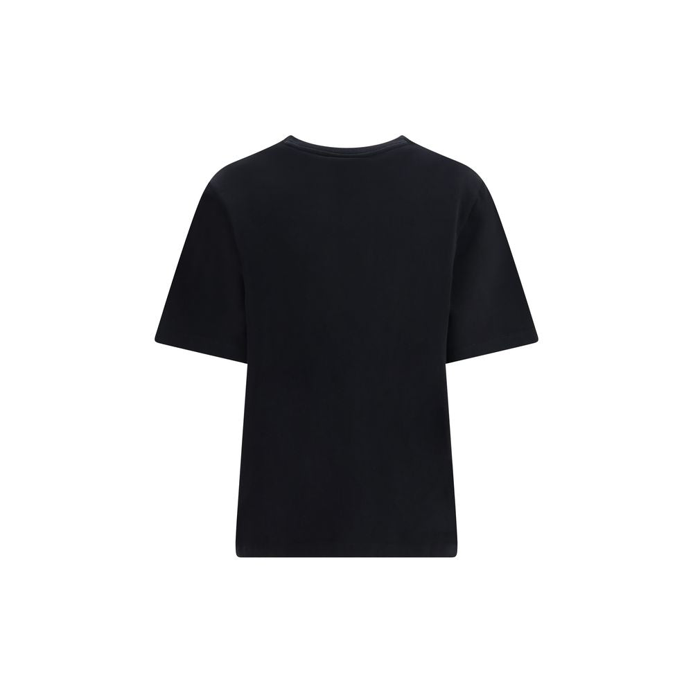 Indulge in the exquisite craftsmanship of the Maison Kitsuné Black Cotton T-Shirt, a timeless piece that embodies luxury and effortless style for discerning individuals.