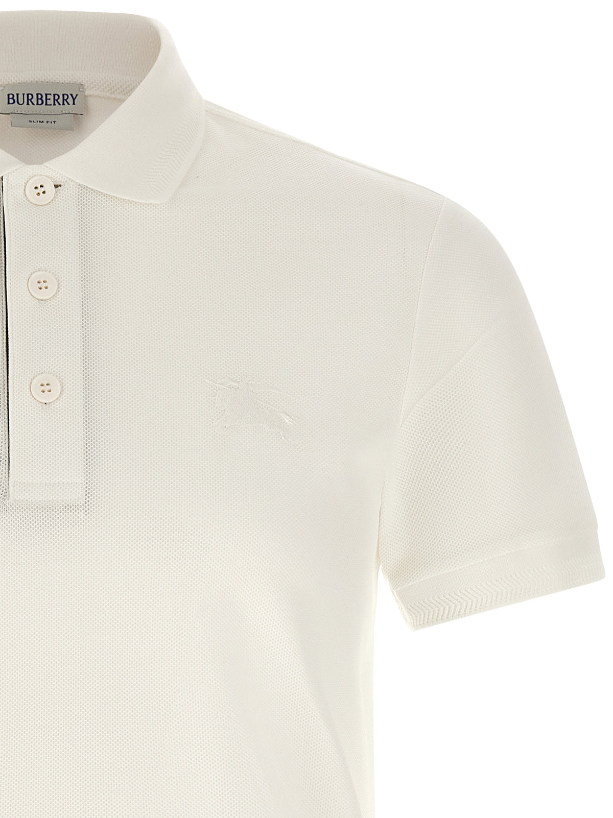Elevate your wardrobe with the Burberry White Cotton Polo Shirt, a luxurious blend of timeless elegance and modern sophistication, crafted for the discerning individual.
