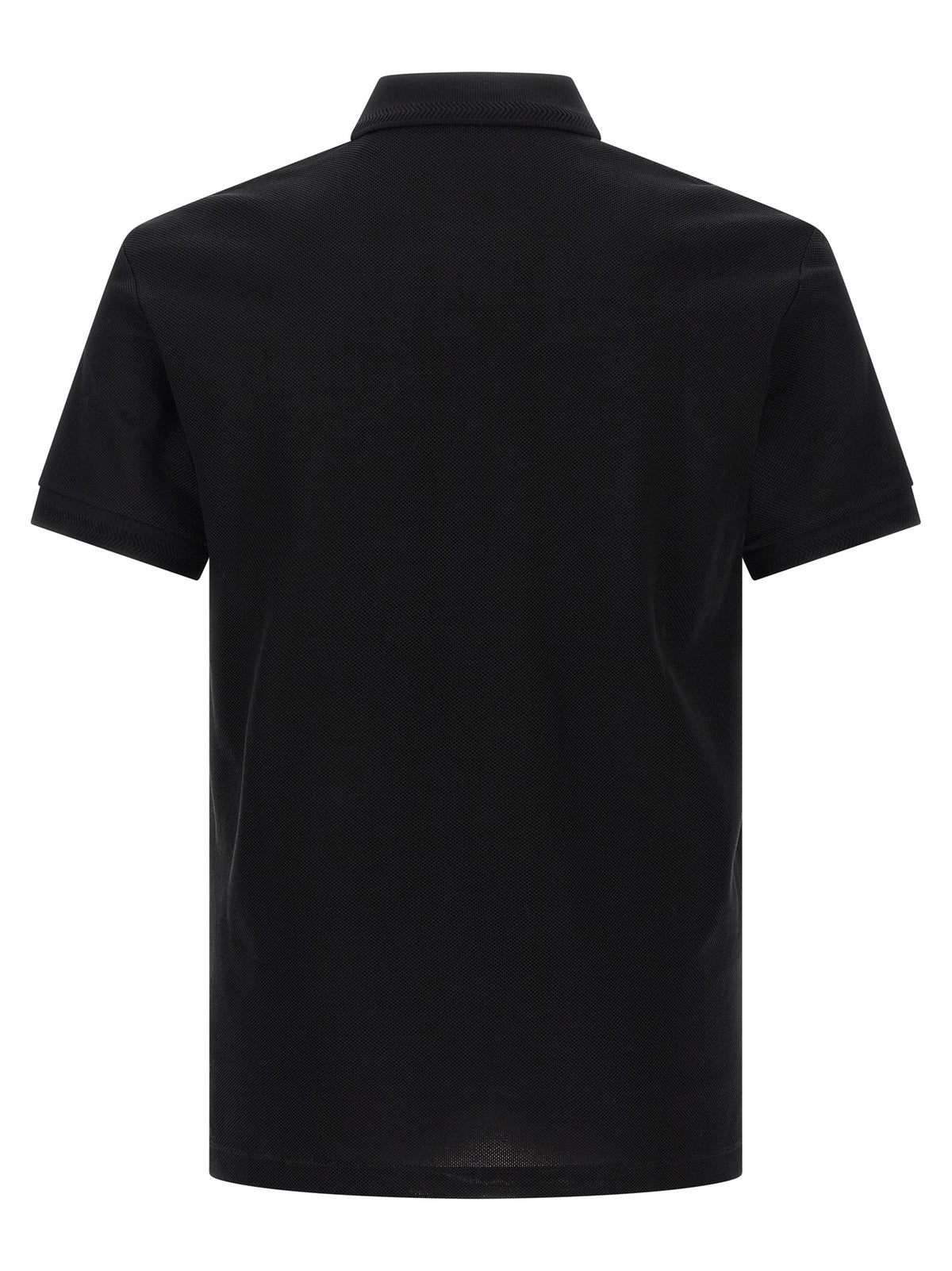 Discover the Burberry Black Cotton Polo Shirt from the Eddie collection, where exquisite craftsmanship meets timeless elegance, perfect for the discerning individual.
