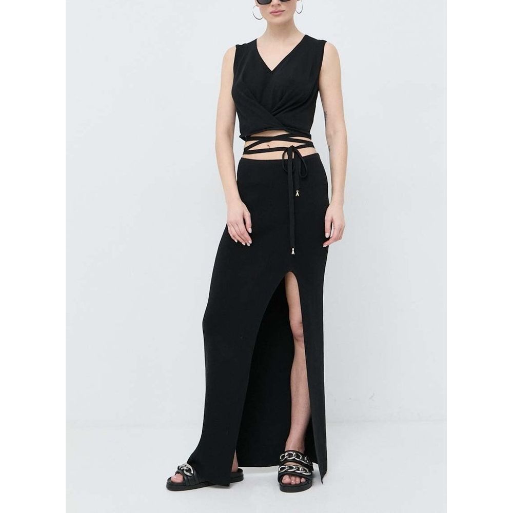 Patrizia Pepe Black Cotton Casual Dress - Effortless Elegance