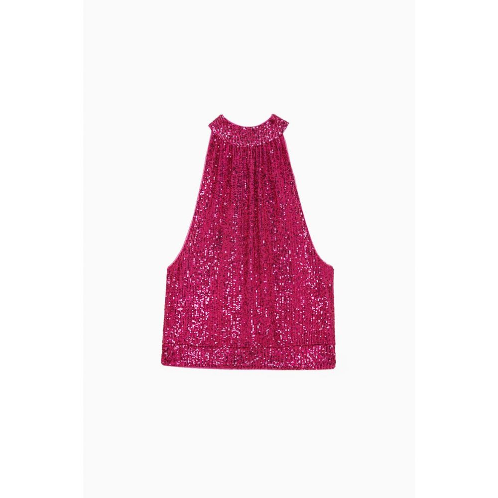 Patrizia Pepe Red Polyester Tank Top - Elevate Your Elegance