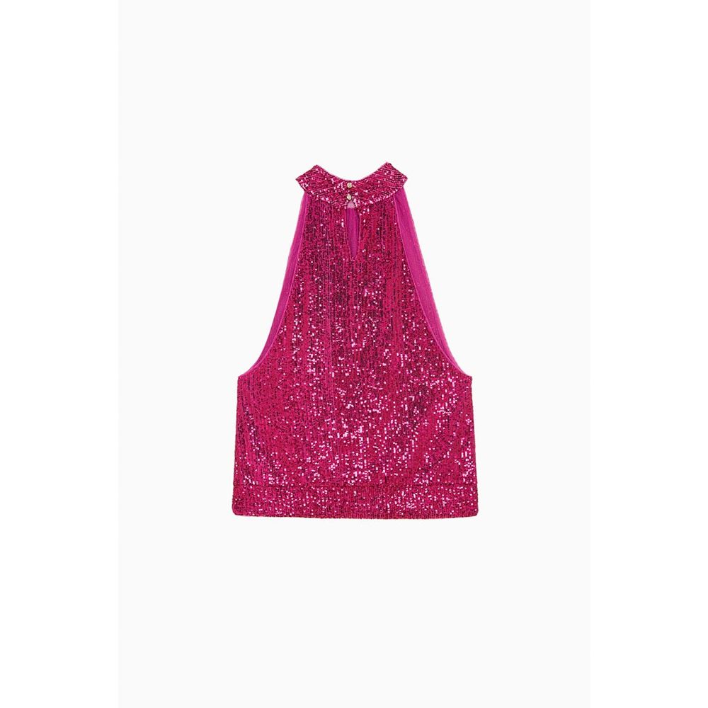Patrizia Pepe Red Polyester Tank Top - Elevate Your Elegance