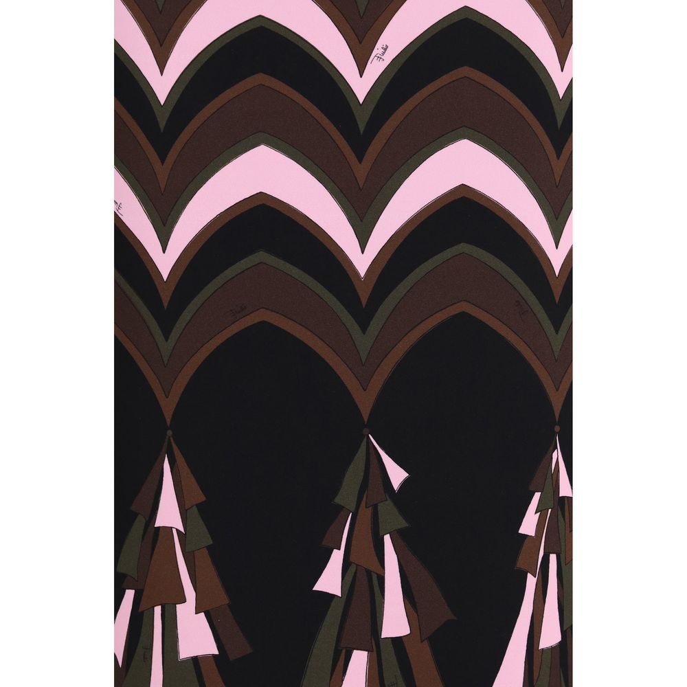 Elevate your wardrobe with the Emilio Pucci Multicolor Polyamide Long Skirt, a masterpiece of structured elegance and vibrant artistry, perfect for the discerning individual.