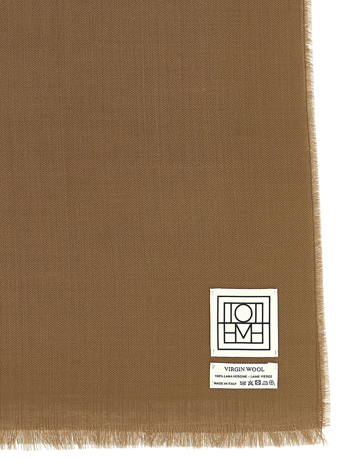 TOTEME Brown Virgin Wool Foulard