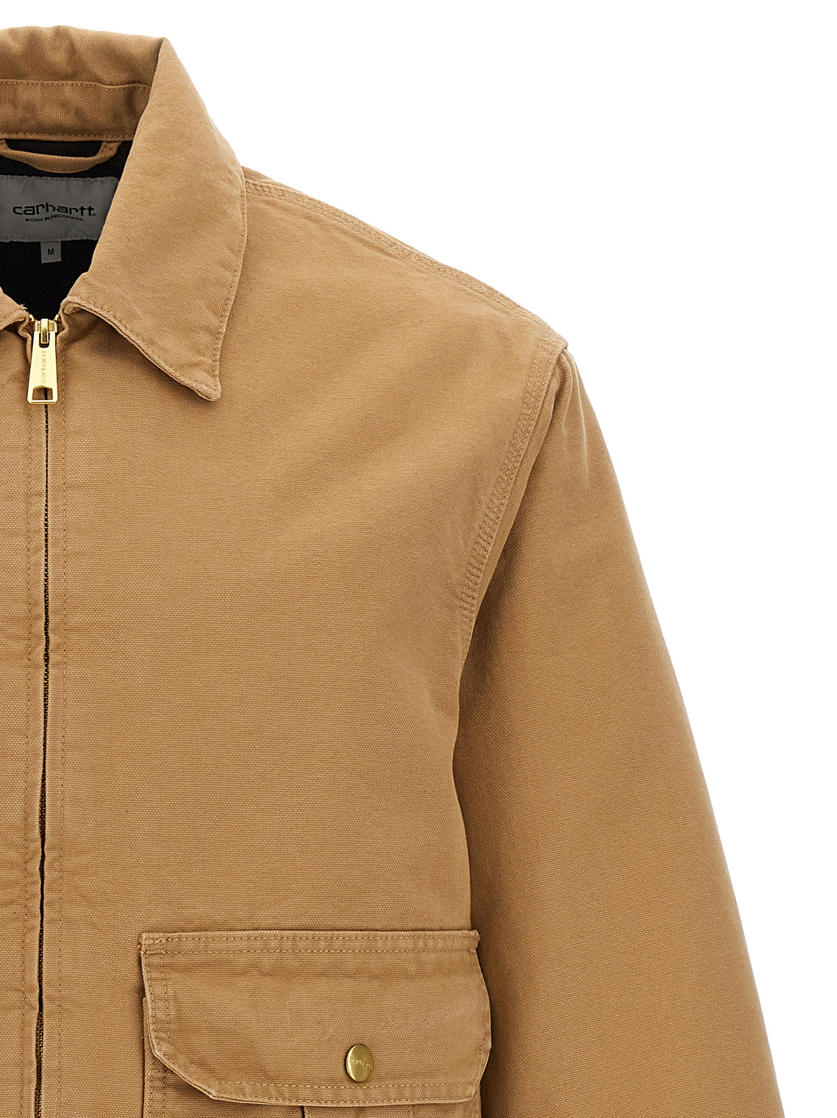 Carhartt Wip Beige Cotton Full-Length Jacket
