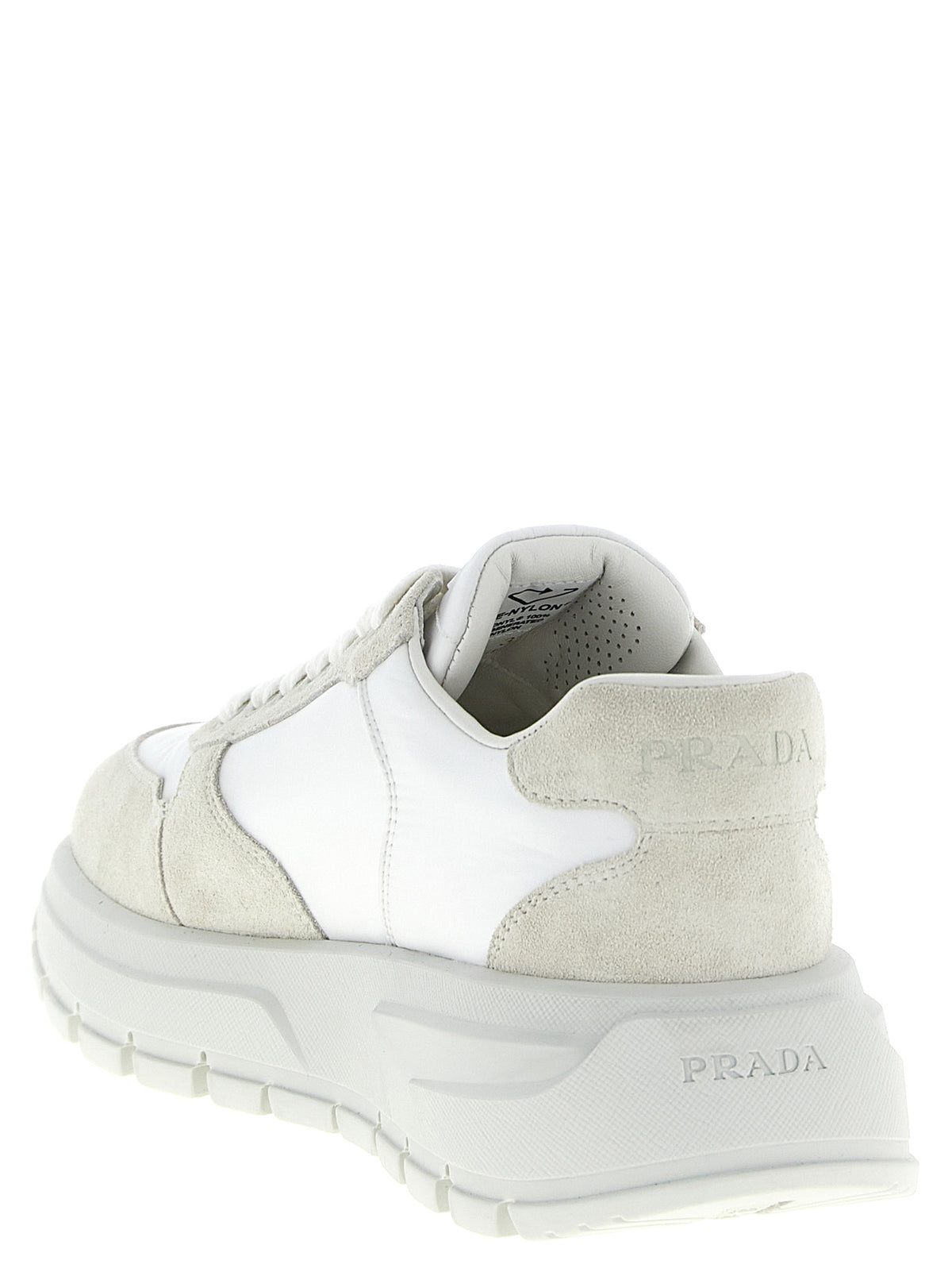 Prada White Polyamide Athletic Sneakers