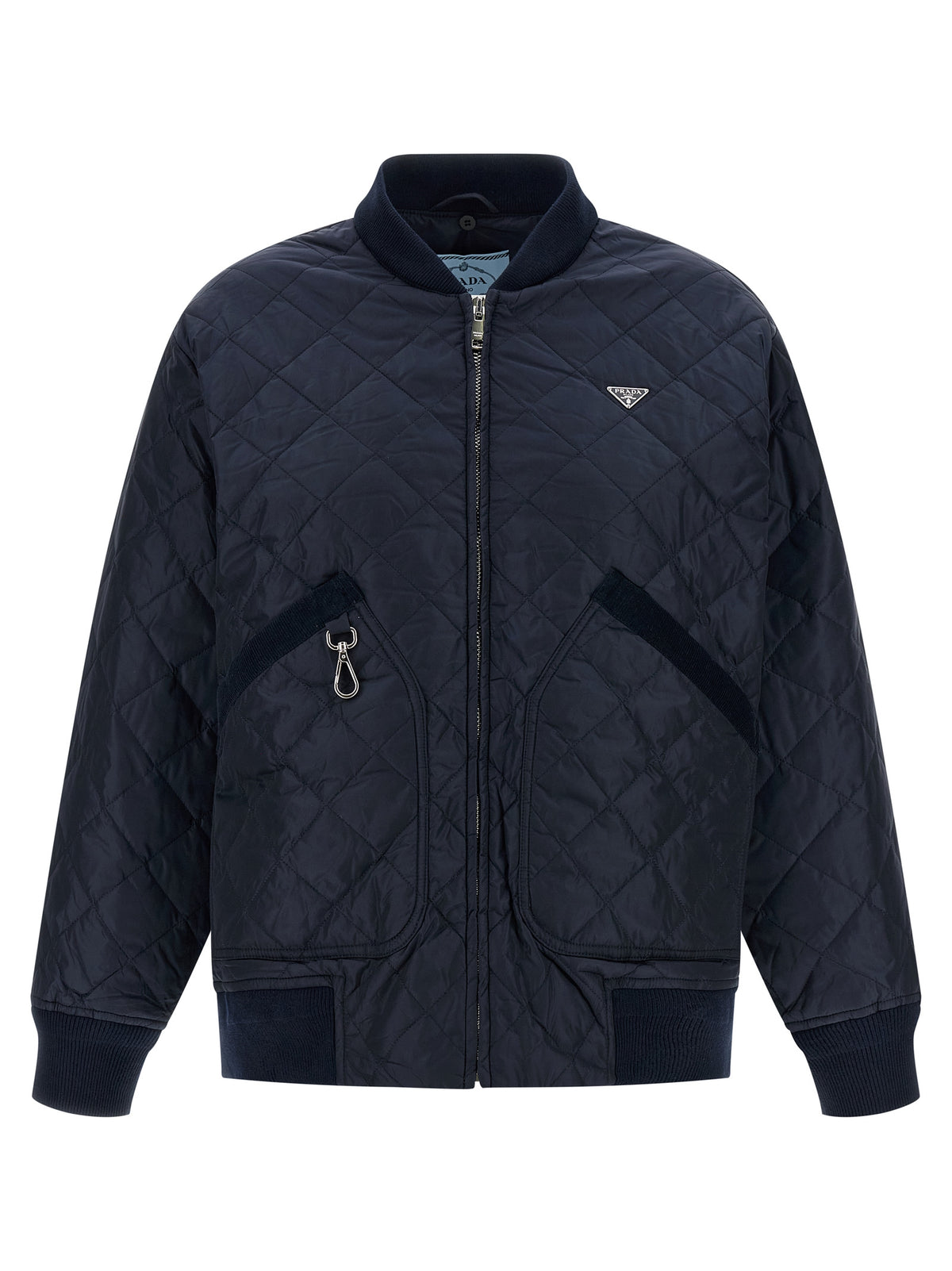 Prada Blue Recycled Polyamide Bomber