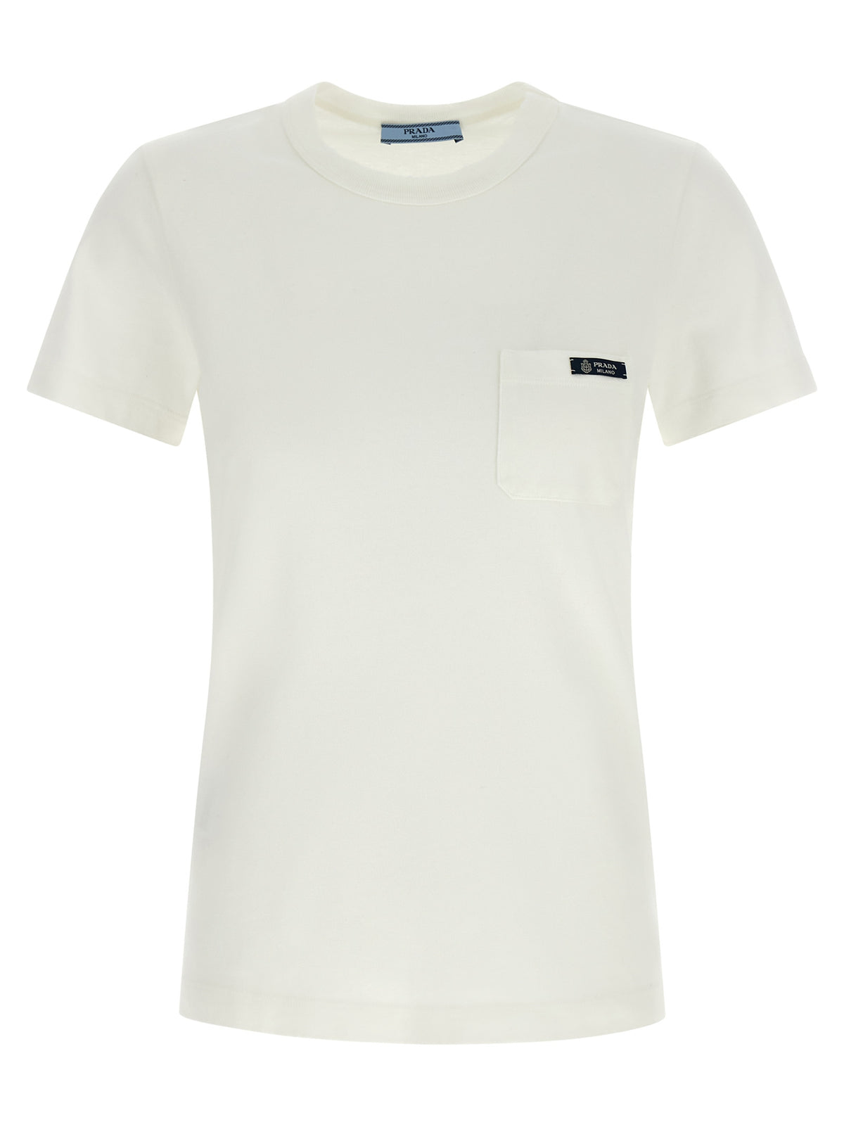 Prada White Cotton T-Shirt - Timeless Luxury for Every Wardrobe