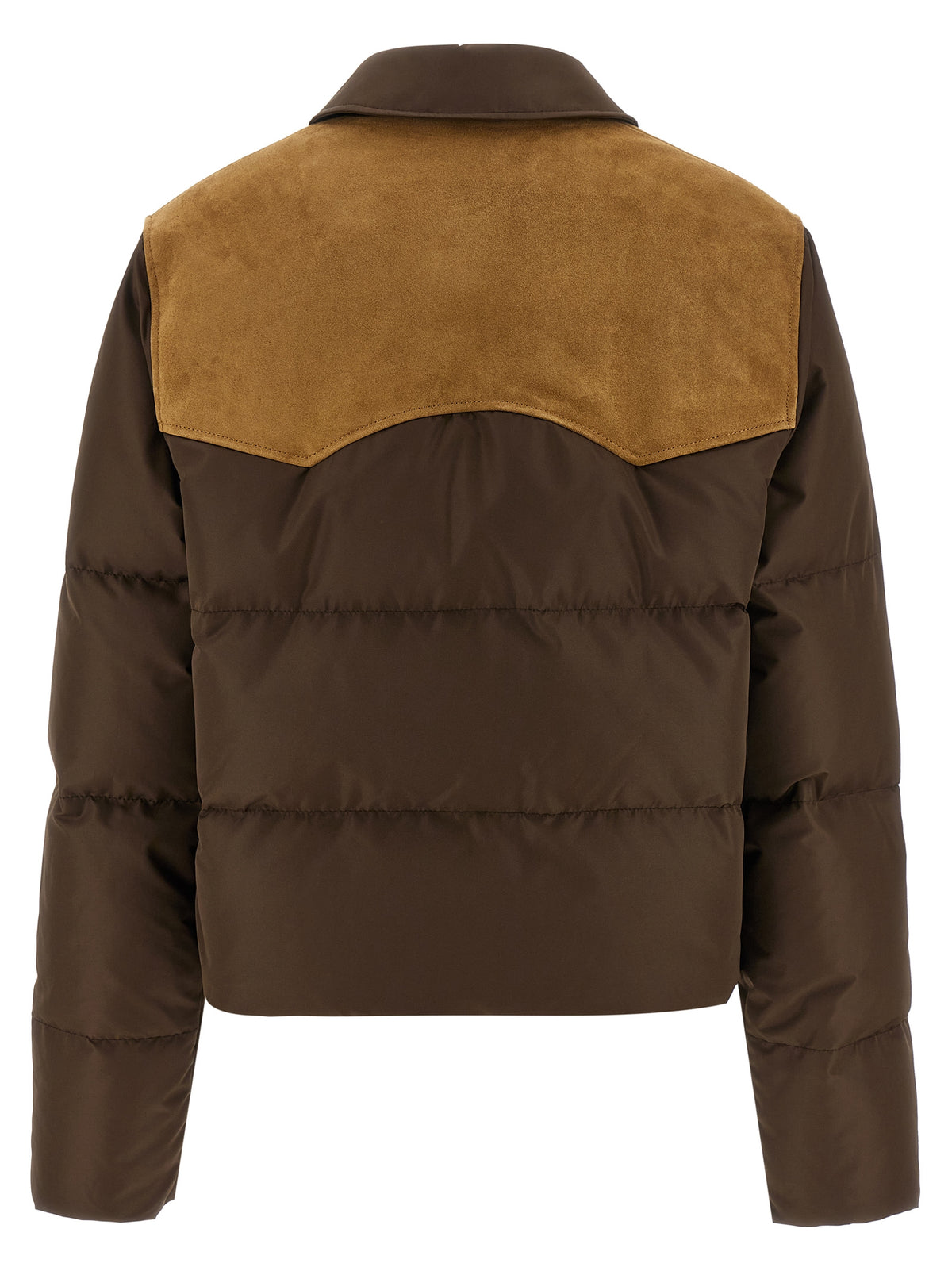 Miu Miu Brown Recycled Polyester Full-Length Jacket - Luxury Redefined