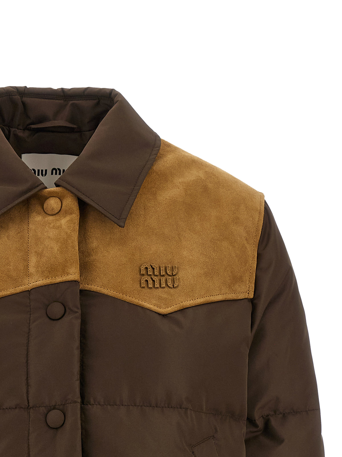 Miu Miu Brown Recycled Polyester Full-Length Jacket - Luxury Redefined