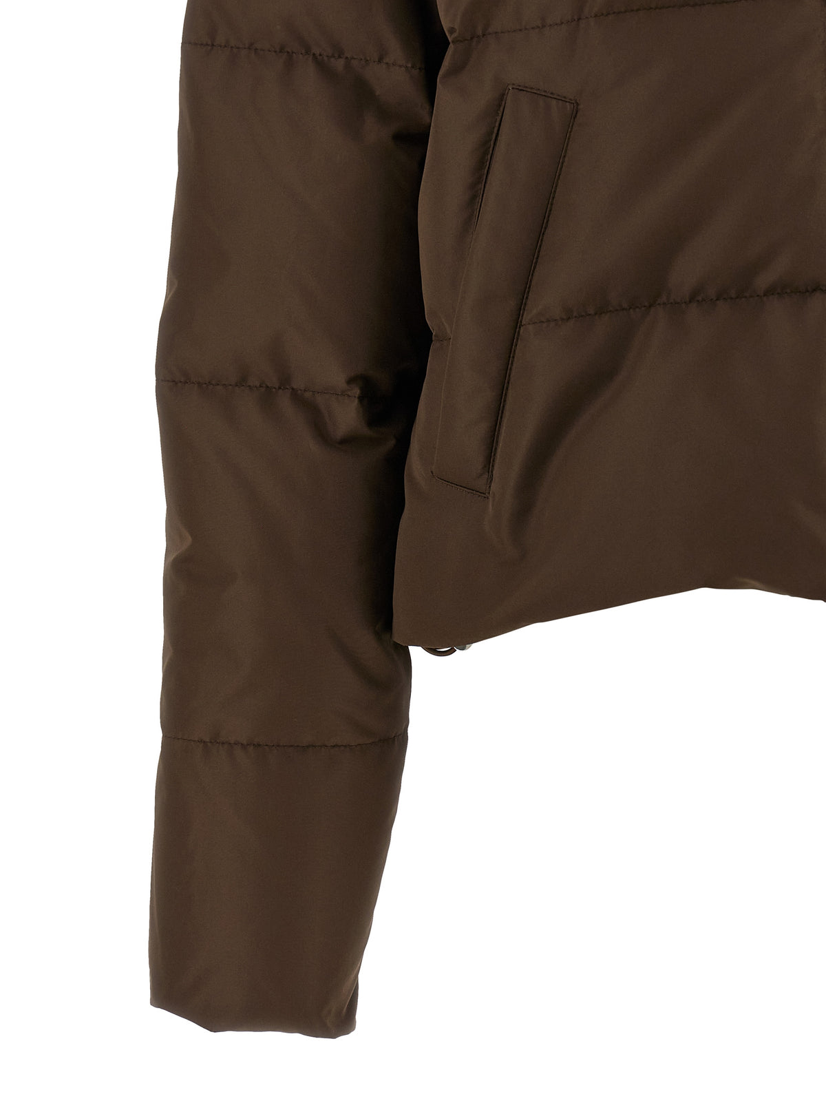Miu Miu Brown Recycled Polyester Full-Length Jacket - Luxurious Elegance