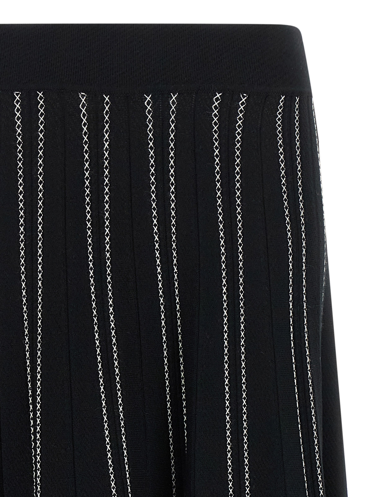 Elisabetta Franchi Black Viscose Midi Skirt