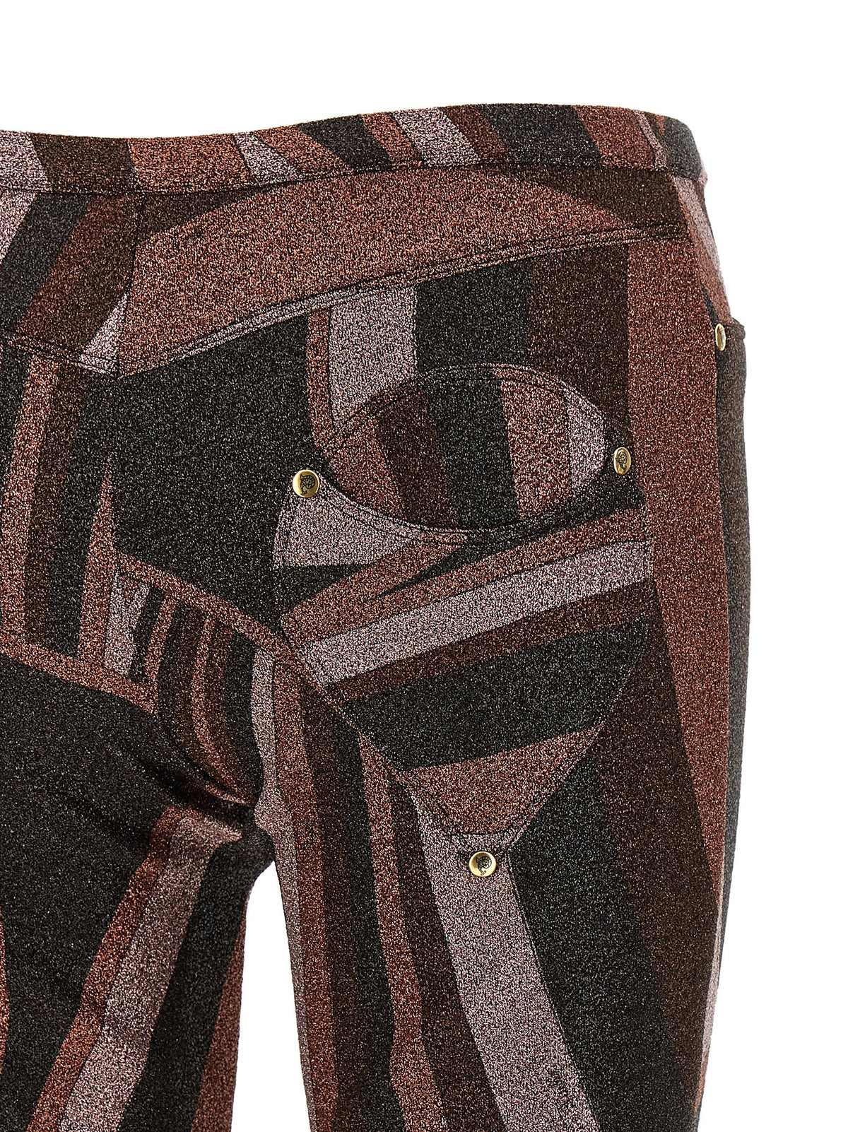 Emilio Pucci Bordeaux Polyamide Flared Pants