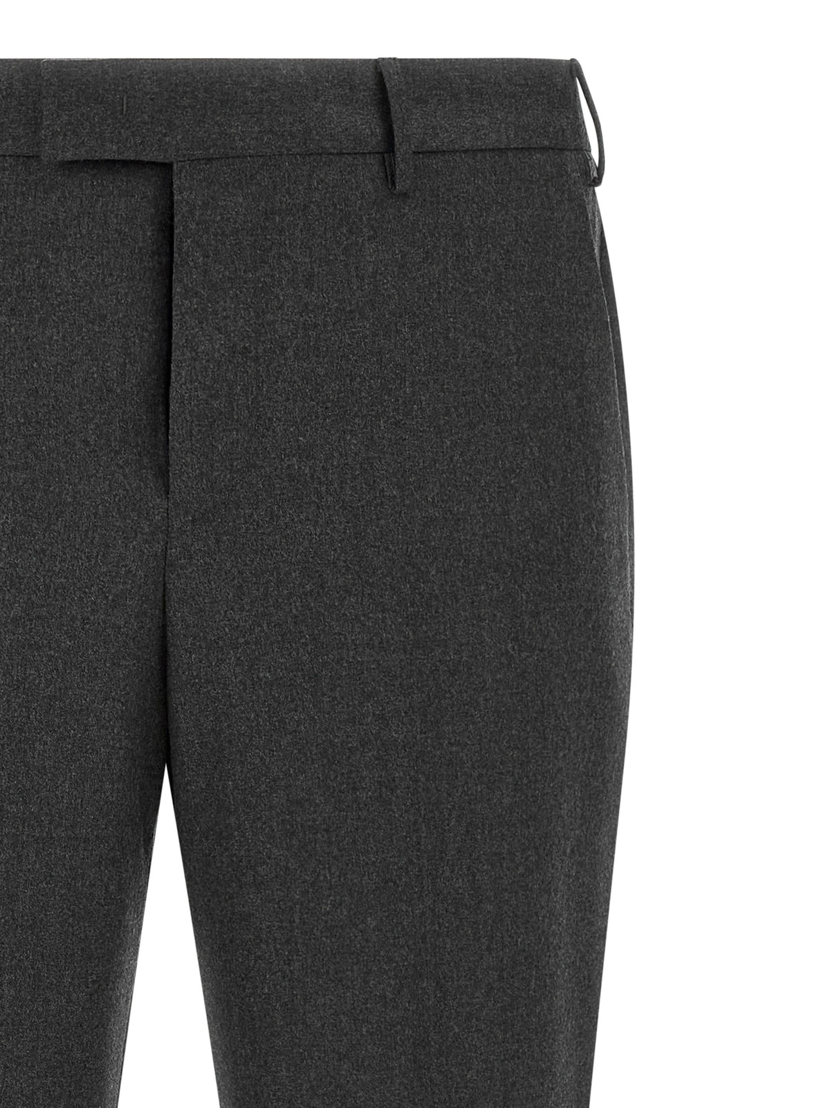 PT Torino Gray Virgin Wool Dress Pants