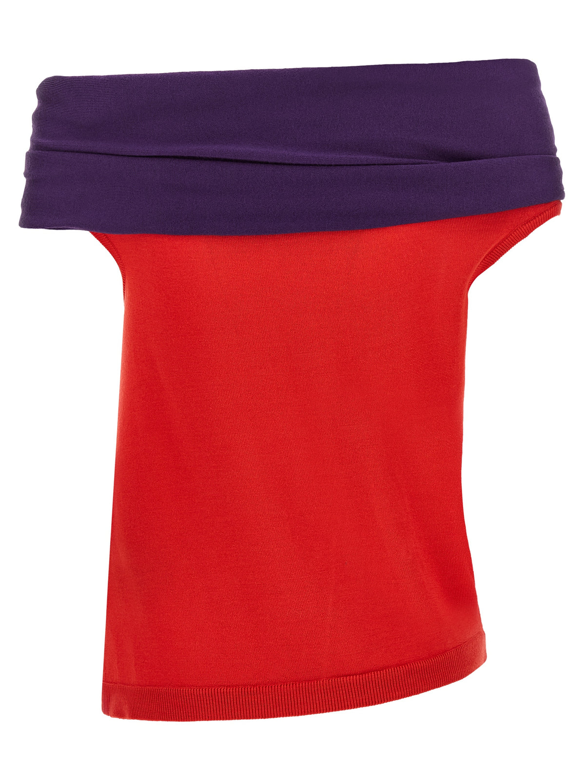 J.W.Anderson Red Wool Sleeveless T-Shirt - Luxe Contemporary Knitwear