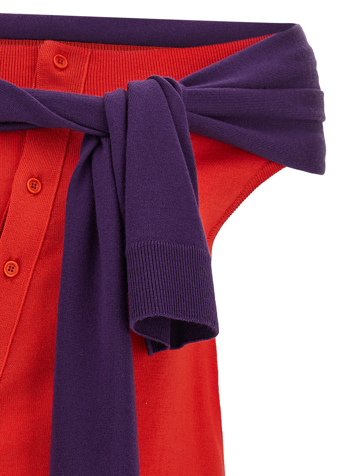 J.W.Anderson Red Wool Sleeveles T-Shirt