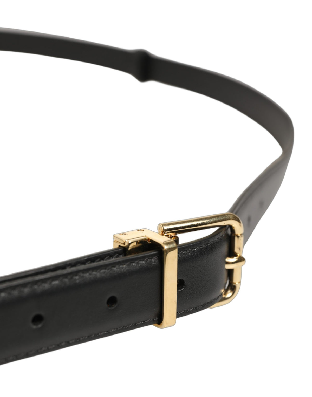 Dolce & Gabbana Black Leather Double Wrap Belt - Exquisite Luxury
