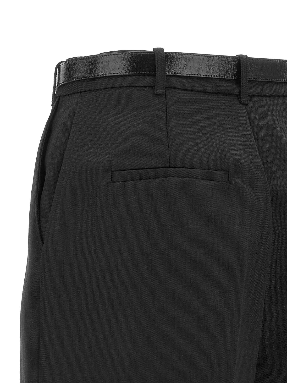 Elisabetta Franchi Black Virgin Wool Bermuda Shorts - Luxury Fashion